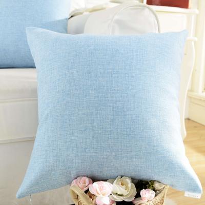  HOME BRILLIANT Decorative Linen European Pillowcase Cushion Cover for Patio, 20"x20", Light Blue
